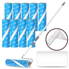 리벤스 사선컷팅 스탠드형 테이프크리너 본품 + 리필 10p + 거치대 + 밀대봉 세트, 1세트