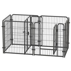 超大空間寵物圍欄 自由變換 加粗方管 防撞防咬 防止越獄, 黑色, 1個