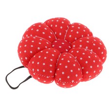 GHSHOP 호박 모양 바느질 바늘 핀 쿠션 베개 핀쿠션 핀 홀더 손목 공예, 레드, 코튼