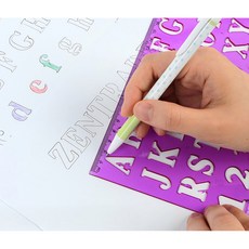 대문자 숫자 + 소문자 기호 각1개 1SET 2P구성 1-9 A-Z 사칙연산 숫자 영문 알파벳 학습 놀이 공부 학생 도형자, 1개