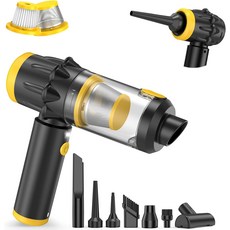 리즈자롤 휴대용 자동차 진공청소기 브러시리스 모터가 장착된 20000PA 진공 무선 4 in 1 에어 더스터 및 LED 조명이 가정 반려동물 사무실용 미니 핸드헬드 충전기