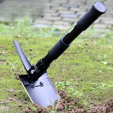 소형야전삽 캠핑 접이식 휴대용삽 군용 삽 등산 작은, 검은색, 1개