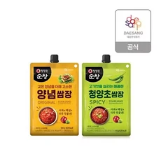 [청정원][T]청정원 짜먹는쌈장190g 2종(청양초/양념) 3개 골라담기