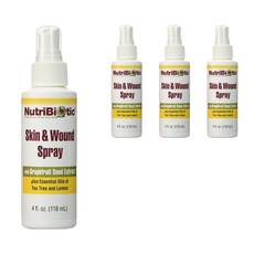 뉴트리바이오틱 스킨 & 와운드 스프레이 자몽 씨드 추출물 포함, 118ml, 4개