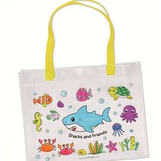 색칠 비치백 상어와 친구들 유아비치백