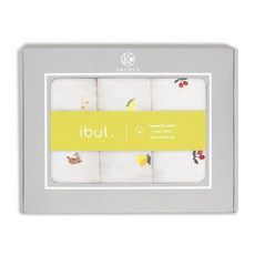 (케라타)이불 포대기 거즈 신생아 봄 여름 거즈담요 잘 감아서 밤샘 대책에 120 × 120cm (체리 레몬 밤비 3장 세트)