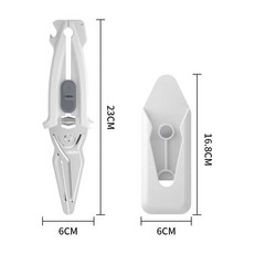 주방용 스테인리스 다용도 식품 전용 가위 고기 생선 손질용, 1단계 강력 주방 가위 안전잠금포함 화이트, 기본 색상