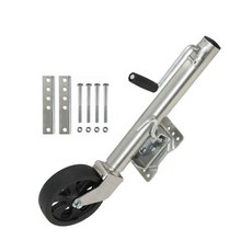 취향저격 솔리드 휠 사이드 윈드 라운드 회전 트레일러 잭 볼트 온 용량 자키 보트 부품 액세서리 인치, 1개