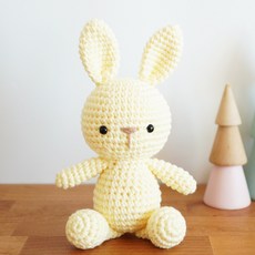 [JW손뜨개] 코바늘 토끼 인형 초보 만들기 패키지+동영상, 연노랑