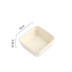 北歐色系四方萬用碟 分格陶瓷拼盤 醬料/醋/乾果/零食/蘸料碟, 白色, 1個