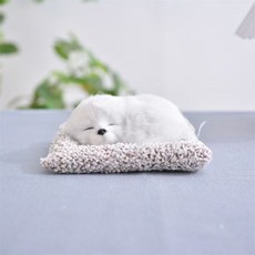 精選優品 車內汽車擺活性炭除異味內飾仿真竹炭用品除甲醛凈化空氣車載, 1個, 小號仿真（白狗）送墊子