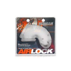 美國 OXBALLS 剽悍公牛空氣調節舒適鳥籠 AIRLOCK 囚禁鳥兒兼顧舒適與穿戴的設計 BDSM 貞操鳥籠, 乳透白, 1個