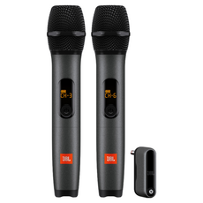 JBL 無線麥克風組 雙麥克風 KTV歡唱 家庭娛樂, 單一規格, 灰色, Wireless Microphone