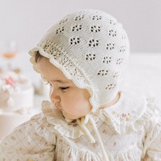 해피프린스 리브 니트 아기 보넷