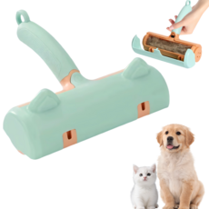 반려동물 털 제거기 옷 소파 보풀 롤러 휴대용 다기능 브러시 GicpureM, 1개, 민트색