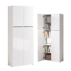 E0자재 필웰 레아 6단책장 겸 수납장 800 (완전수납형) DVX, (LPM무광) RH2065, 6단