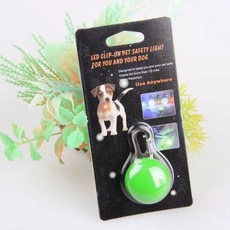 애완견 분실 방지 LED 목걸이, N. 종이 카드 포장 녹색 조명 1개 배터리