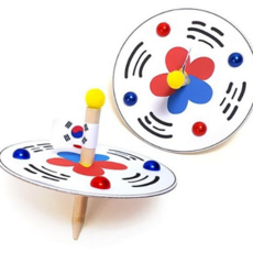 나무 팽이 태극기 공작 어린이 팽이 만들기 집콕 오감 전통 종이 조립 아동 실내 과학