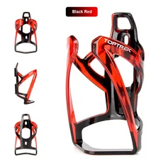 Toptrek 자전거 병 케이지 MTB 도로 홀더 다채로운 경량 사이클링 브래킷 액세서리, 03 Black red