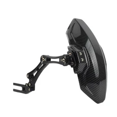 오토바이 뒷바퀴 펜더 탄소 섬유 머드 익스텐더 부품 Superbike Motocross Modified Accessories, 02 검정색