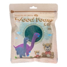 공예야 놀자 클레이공예 우드 폼(지퍼) 100g 초록, 1개