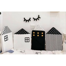 【MoMo媽咪】台灣現貨 嬰兒床床圍 小房子床圍 防撞床圍 加厚床圍 無毒無螢光劑