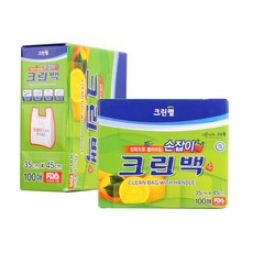 크린랲 손잡이가 있는 크린백, 특대(XL), 5개, 100개입