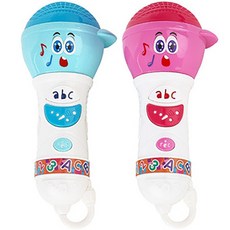 녹음되는 씽씽 마이크 아기 유아 멜로디 음악 레코딩 장난감, 블루, 1개