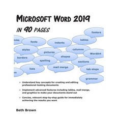 (영문도서) Microsoft Word 2019 In 90 Pages Paperback, Belleyre Books, English, 9780998684444