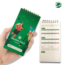 1+1 파크골프 스코어카드 파크골프기록카드 지갑 루틴다이어리 골프플래너수첩, 2개, 그린