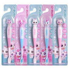 오루루 위시캣 캐릭터 피규어 키즈 칫솔, 1개, 5개입, 5종혼합