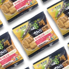 금풍제과 건빵 교회 400개 100개 흑두원 국내산 보리 전도용건빵 전도 건빵 전도용품 군대 미니 스티커 판촉물 홍보물 탕비실 카페 간식 과자 30g, 흑두원 검은콩깨100개