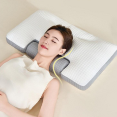 shipshape 수면 목베개 목 편한 목베개 커버, 1개, 회백색의