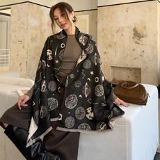 簡約圍巾 紅色格子圍巾披肩兩用女秋冬季加厚韓係氛圍感輕奢高級感保暖圍脖 韓版 保暖百搭1121