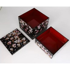 일본 도시락통 일본찬합 고급 용기 3단 나무 우드 소풍 일식 도시락 가정식 벚꽃