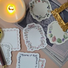 문구 유화 플로럴 감성 떡메모지