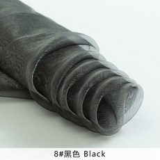 매쉬 원단 바이 컬러 샤이니 오간자 패브릭 디자이너 메쉬 튤 패브릭 웨딩 장식 보일 투명 천 조금 스티프 느낌 TJ0698, 8, 1개