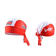 cheji 機能透氣騎行頭巾 遮陽吸汗速乾單車頭巾 男女通用頭盔內襯 紅白色 均碼, 紅