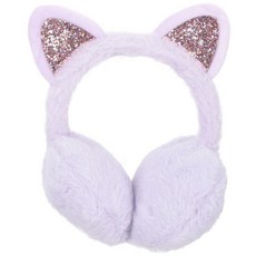 WRITWAA 귀여운 동물 귀마개 겨울 용 따뜻하고 푹신한 고양이 귀 플러시 추운 날씨용 이어 워머 커버 라벤더. 146128