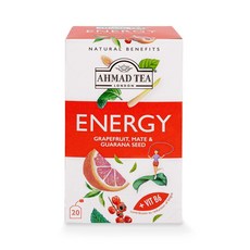 Ahmad Tea 홍차 잉글리시 브렉퍼스트 티백 20개입 1팩 카페인 무설탕 261787, 20 Count, 에너지, 1.5g, 1, 20