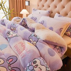 양털 벨벳 담요 겨울 이불 학생 싱글 침구 코어 폴리에스터 섬유 재 봄 가을, B. 벨벳 겨울 이불 - 스타듀듀