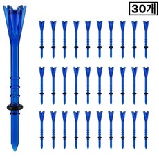 퍼플그린 높낮이조절 투명 골프티 롱티 티꽂이 드라이버티, 블루, 1세트