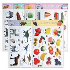 포비월드 모양고무자석 7종 - 공룡자석 교육자석 과일자석, 가축