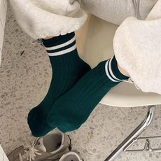 중목 컬러 캐쥬얼 양말 스트라이프 여성, 상세페이지 참조