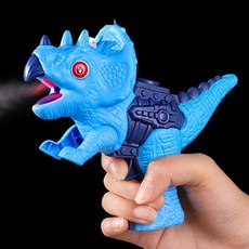 電動噴霧恐龍玩具槍 抖音爆款 網紅同款 兒童玩具 恐龍模型 仿真動物, 1個, 恐龍噴霧槍(藍)