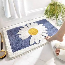 현관 욕실 발매트 라운드 미끄럼방지, 1개, J. -파란색