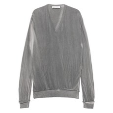 아워레가시 V넥 골지 트리밍 스웨터