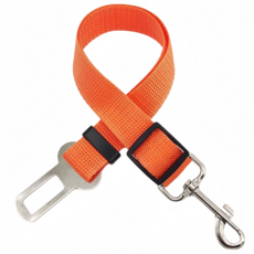 강아지안전벨트 충격방지 강아지 차량용 안전벨트 강아지 여밈 길이 조절 강아지 멜빵, 오렌지, 32-62센티미터