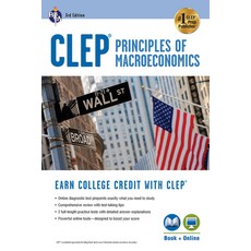 (영문도서) Clep(r) Principles of Macroeconomics 3rd Ed. Book + Online Paperback, Research & Education Associ..., English, 9780738612539