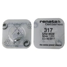 레나타 RENATA 시계배터리 317(SR516SW) - 1알 SILVER 배터리, 1개, 1개입